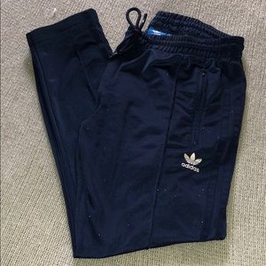 Pre owned adidas navy blue track pants